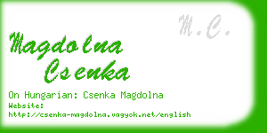 magdolna csenka business card